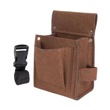 Imagem de Ｂｅｓｇａ Cinto de ferramentas para carpinteiro, bolsa para suporte de ferramentas, cinto para eletricista, marrom S