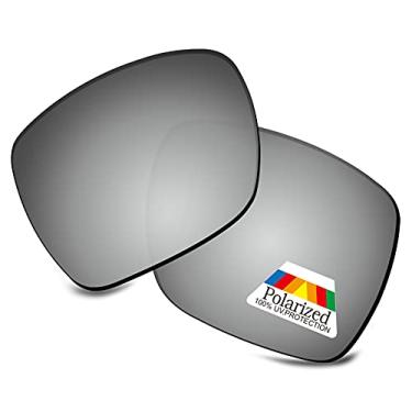 Imagem de Bwake Lentes de reposição para óculos de sol Costa Del Mar Hamlin - Prata acetinada polarizada