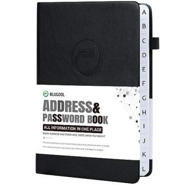 Imagem de Agenda de endereços com abas alfabéticas, livro de senhas de capa dura, pequeno organizador de endereços mantém o controle de números de telefone, dias especiais, aniversários, aniversários e notas