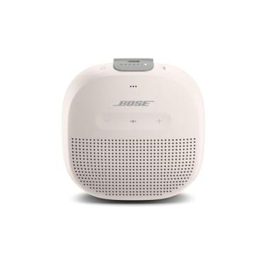 Imagem de Bose Alto-falante SoundLink Micro Bluetooth: Pequeno alto-falante portátil à prova d'água com microfone, branco fumaça
