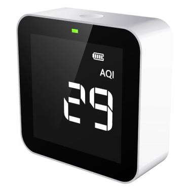 Imagem de Temtop M10 Monitor de qualidade do ar para PM2.5 HCHO TVOC AQI Professional, detector de sensor eletroquímico, display em tempo real, bateria recarregável