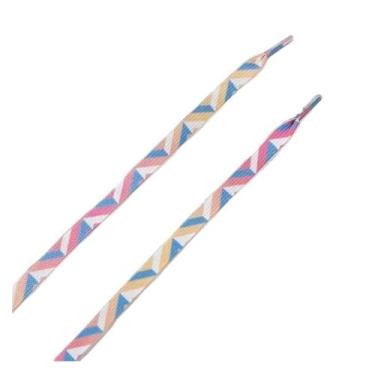 Imagem de Linhas Coloridas Cadarços Para Cadarços Elásticos Gradientes Para Tênis Sapatos De Lona Plana Acessórios Cordas Arco-íris(Candy color,160cm)