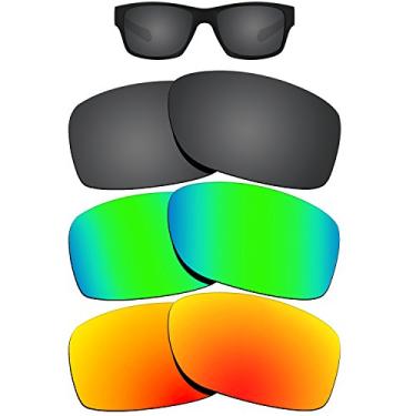 Imagem de Kygear Lentes de substituição à prova de brilho de 12 mm adequadas para óculos de sol Oakley Jupiter Squared Polarizado Pacote com 3