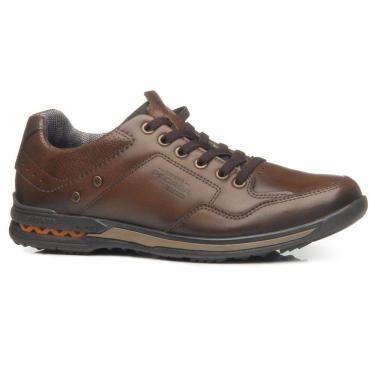 Imagem de Sapatênis Couro Pegada 114860-01 Masculino - Pinhão/Brown