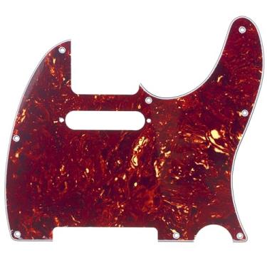 Imagem de Musiclily 8 Furos Escudo Tele Pickguard para Guitarra Fender EUA/Mexicana Made Telecaster Standard Estilo Moderno, 4 Camadas Vintage Tortoise