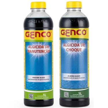 Imagem de Genco, Kit Piscina Limpa: Algicida Choque Elimina Algas E Manutenção Genco