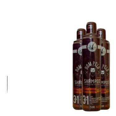Imagem de Kit 3 Shampoo Escurecedor Dom Pelo Nova formula 250ml 3 em 1 Cabelo, Barba, Bigode