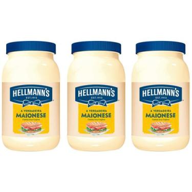 Imagem de Kit Maionese Hellmanns Tradicional 500G - 3 Unidades