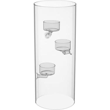 Imagem de CASTIÇAL DECORATIVO PORTA VELA REDONDO HOME&CO 3 VELAS BOROSSILICATO 30x12x12cm TRANSPARENTE
