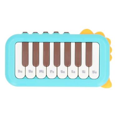 Imagem de Teclado de Piano de Bolso para Crianças, Brinquedos de Piano Em Miniatura de 15 Teclas, Instrumento Educacional de Música Multifuncional para Crianças, Piano de Teclado de (Azul)