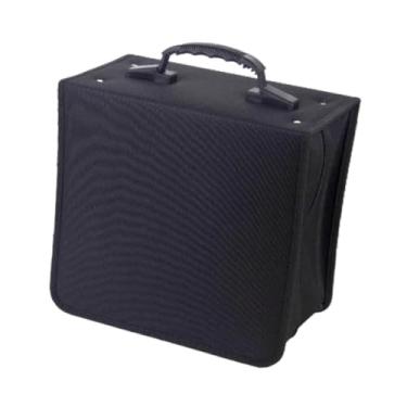 Imagem de Generic Organizador de armazenamento de CD, capacidade para 500 unidades, com alça, fácil de usar, caixa de armazenamento de CD, suporte de DVD para carro e