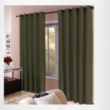 Imagem de Kit 3 Cortinas Barcelona 300x250  Admirare, Avelã