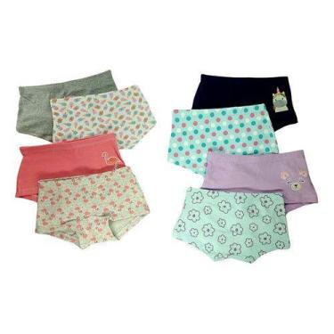 Imagem de Calcinha Infantil Boxer Box Short Shortinho Kit Com 4 Peças - Olicath,