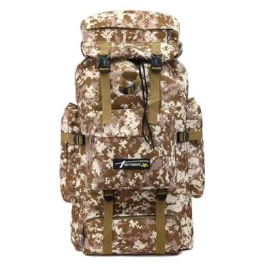 Imagem de Mochilão cargueira militar 70l camping reforçada acampamento grande es