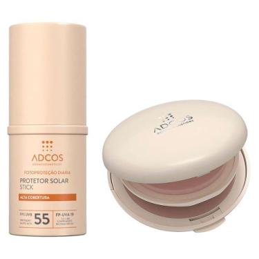Imagem de Adcos Dermocosméticos Kit - Protetor Solar Pó Compacto Com Cor Beige +