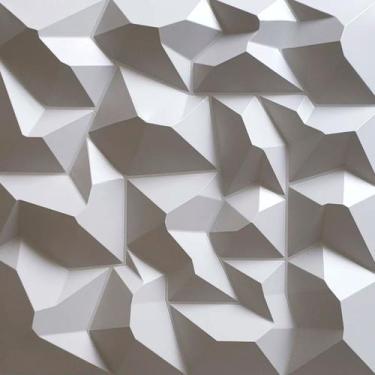 Imagem de 4 Placas 3D PVC 50x50 Revestimento de Parede Diamante Alto Revelo Kit 