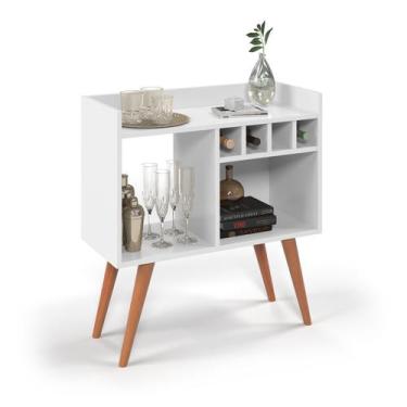 Imagem de Aparador Buffet Bar Retro RUBI Com Adega/Suporte Pés Palito - Quality 