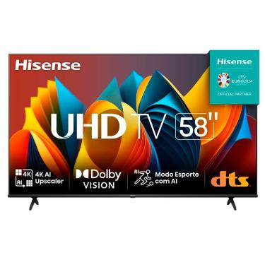 Imagem de Smart TV 58 Hisense Ultra HD 4K dled A6K 58A51HSV