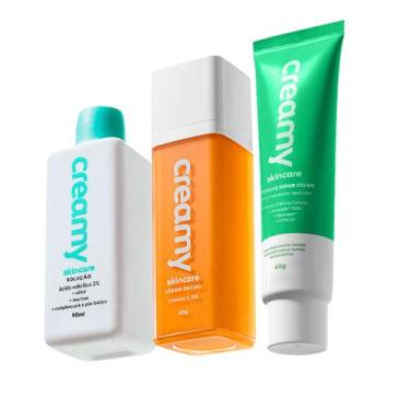 Imagem de Kit Creamy Skincare Vitamina C Sálicilico Hidratante Reparador (3 prod