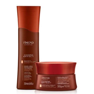 Imagem de Kit Cobre Effect Amend Realce da Cor Shampoo Mascara Cabelos Ruivos