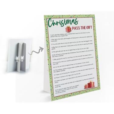 Imagem de Mopwe Christmas Pass The Gift Game, Left Right Game Christmas, Group Christmas Party Game, Gift Exchange Game, Xmas Party Favors Supplies for Xmas Festival Activity, Christmas Signs,9