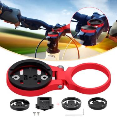 Imagem de Suporte de haste frontal para bicicleta - Suporte ajustável para haste de bicicleta compatível com Wahoo Elemnt, Garmin Edge, Bryton Rider, Stages Dash, Hammerhead Karoo e mais para computadores de