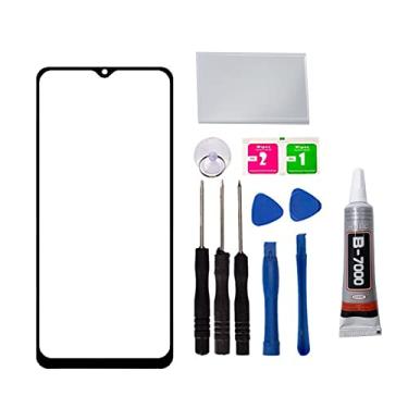 Imagem de Tela de proteção de lente de vidro frontal externa de reparo de substituição para Samsung A04E SM-A042 / A02 / A12 SM-A045 com ferramenta de fita OCA (sem toque LCD e digitalizador)