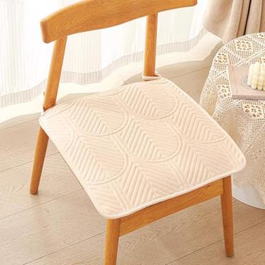 Imagem de PENGKTXXY Almofada de cadeira antiderrapante com laços para quatro estações, cor sólida, almofada de assento de escritório, supermacia, para cadeira de mesa, cadeiras de jantar, cadeira de cozinha