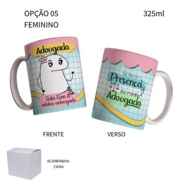 Imagem de Caneca 325ml Flork Advogado Advogada Advocacia - LARANJA E MIMOS