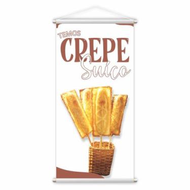 Imagem de Banner Crepe Suíço Preço Fundo Branco Comida Lona 60x40cm - PlimShop
