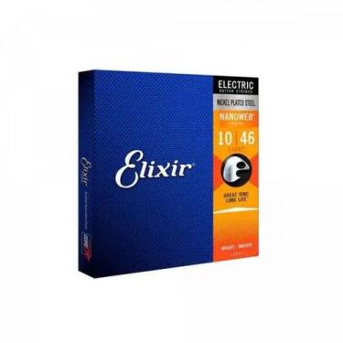 Imagem de Encordoamento Para Guitarra .010 Light Nanoweb 12052 Elixir