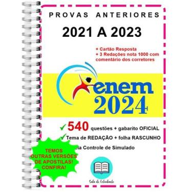 Imagem de Enem Provas 2021 a 2023 Gabarito Oficial - Sala Do Estudante