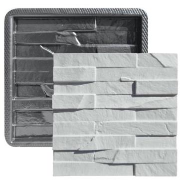 Imagem de Forma 3D Gesso e Cimento ABS - Pedra Ferro 30x30 - Xmoldes