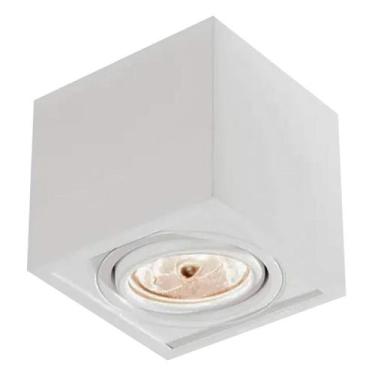 Imagem de Plafon Box Grid Quadrado Branco 7,8cm 1 Lampada MR11 Usina