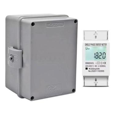 Imagem de Kit 8 Medidor monofásico geração consumo 110/220v + Caixa - Energy