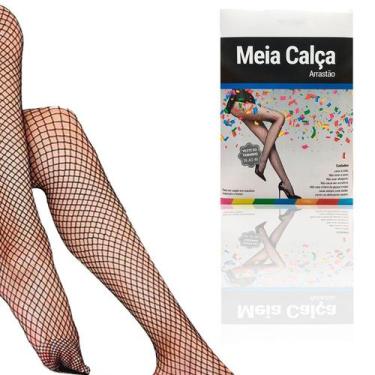 Imagem de Meia Calça Arrastão Trama Pequena Gotica Preta - Inter.P