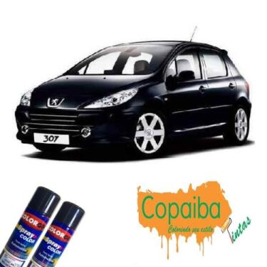 Imagem de Tinta Spray Automotiva (PRETO LISO) NA COR DO SEU CARRO 300ml Feita na