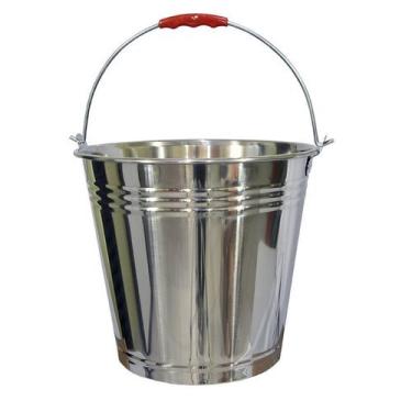 Imagem de Balde Inox Com Alça 12 Litros Industrial Multiuso Gastrobel