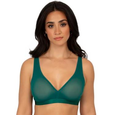 Imagem de Smart & Sexy Sutiã feminino de malha transparente, Verde, M