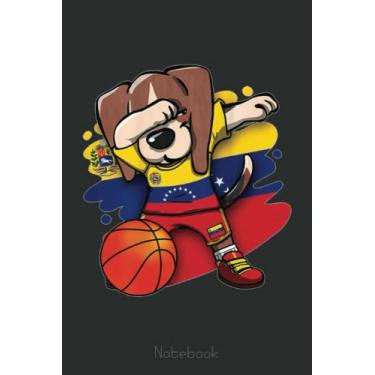 Imagem de Dabbing Beagle Venezuela Venezuelan Basketball Fans Notebook: A blank lined basketball notebook 6x9 in 110 Pages that makes a fun basketball gift for ... women's basketball, team basketball gifts