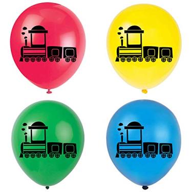 Imagem de Decoração de festa de aniversário de trem ferroviário polegadas (16 peças)