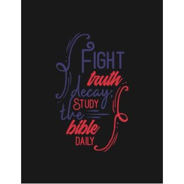 Imagem de Study The Bible Daily Notebook: Diary Collection Floral Notebook Sets|8.5x11 100 Pages Paperback Notebooks