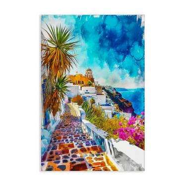 Imagem de Stupell Industries Arte de parede em tela tropical Coastal Town por RB, 50 x 76 cm