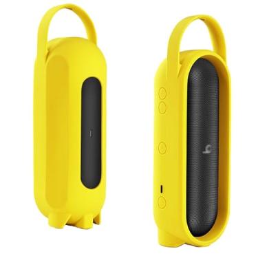 Imagem de Capa protetora de silicone com alça compatível com alto-falante Bluetooth sem fio Beats Pill (amarelo)