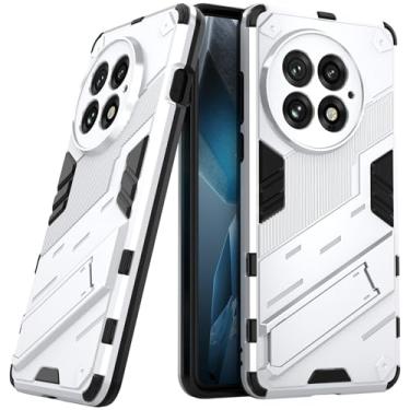 Imagem de SnkJYi Capa para celular Oneplus 13 com suporte fino, compatível com capa magnética para celular (branca, Oneplus 13 5G)