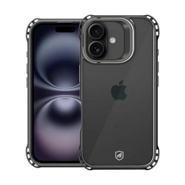 Imagem de Gshield Capa Case Capinha Anti-impacto AirBag com Borda Amortecedora + Alça Kickstand, Compatível com MagSafe (Preta, iPhone 16)