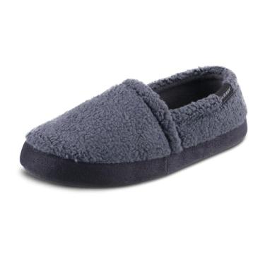 Imagem de isotoner Pantufa masculina Berber Aspen fechada nas costas, Mineral, 8-9