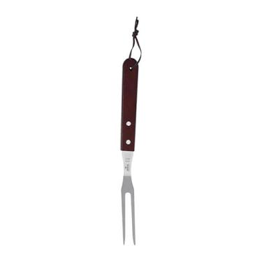 Imagem de Corneta -Garfo para churrasco de inox com cabo de madeira Leme 30cm