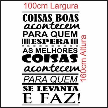 Imagem de Adesivo De Parede Decorativo Frase Motivacional Coisa Boas Acontecem 1