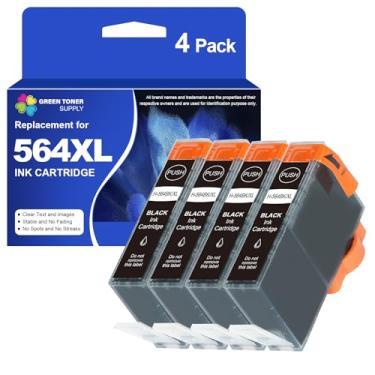 Imagem de Cartucho de tinta 564XL compatível com HP 564 XL 564XL (4X preto) para impressora jato de tinta Photosmart Premium C309A C410A C310A C510 B209 B210